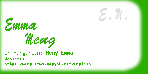 emma meng business card